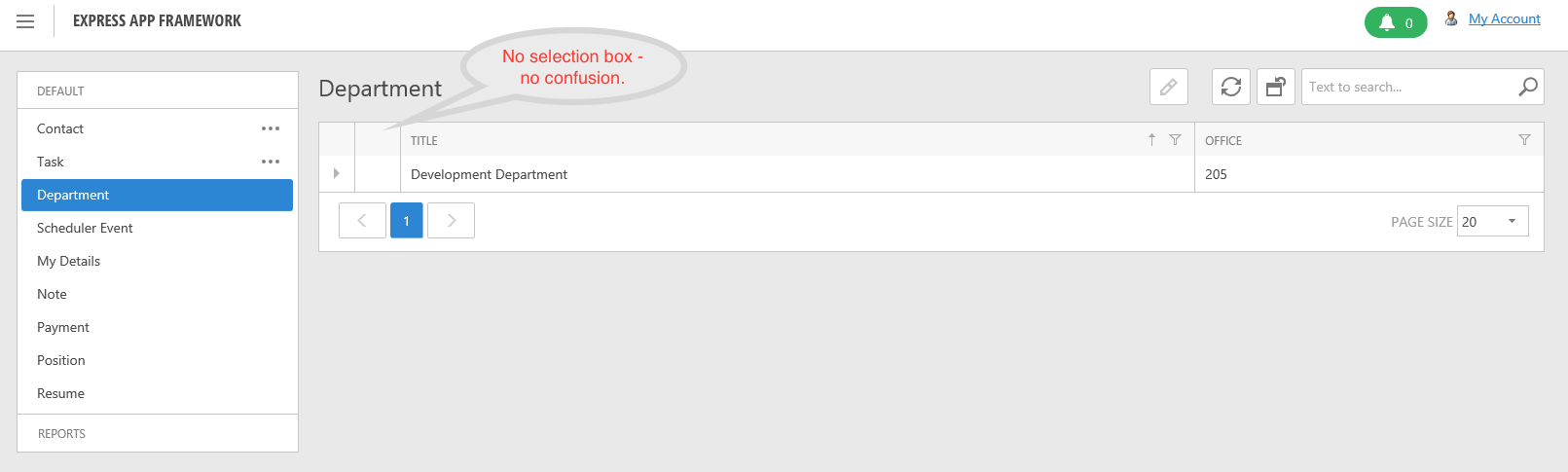 With the SelectionColumnVisibilityController
